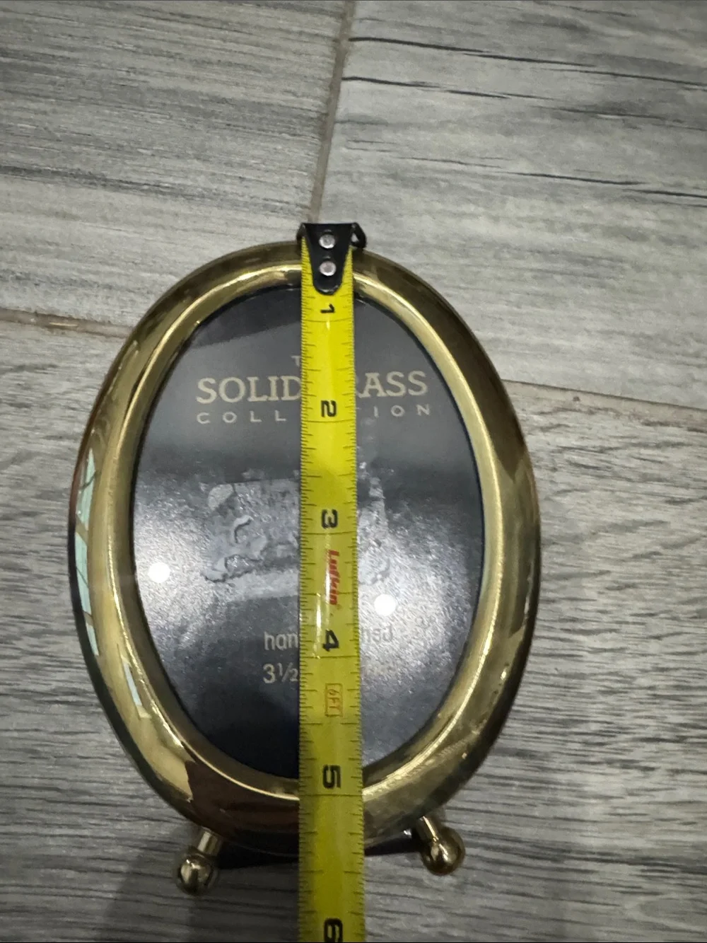 Polished Brass Oval Photo Frame - Brass